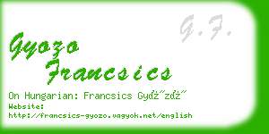 gyozo francsics business card